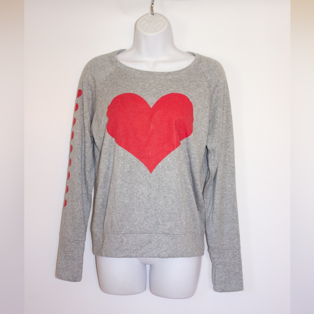 Bird & Vine Heart Sweater| XS | Gray
